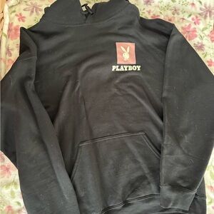 Gildan Playboy Black Sweater Classic Crew Neck